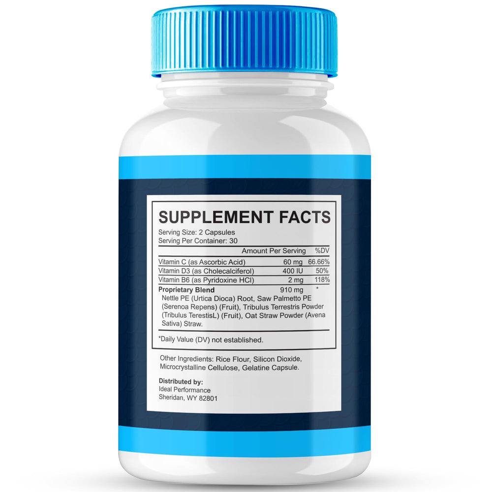 IDEAL PERFORMANCE Prosta2Care capsules close-up highlights smooth texture for daily use.