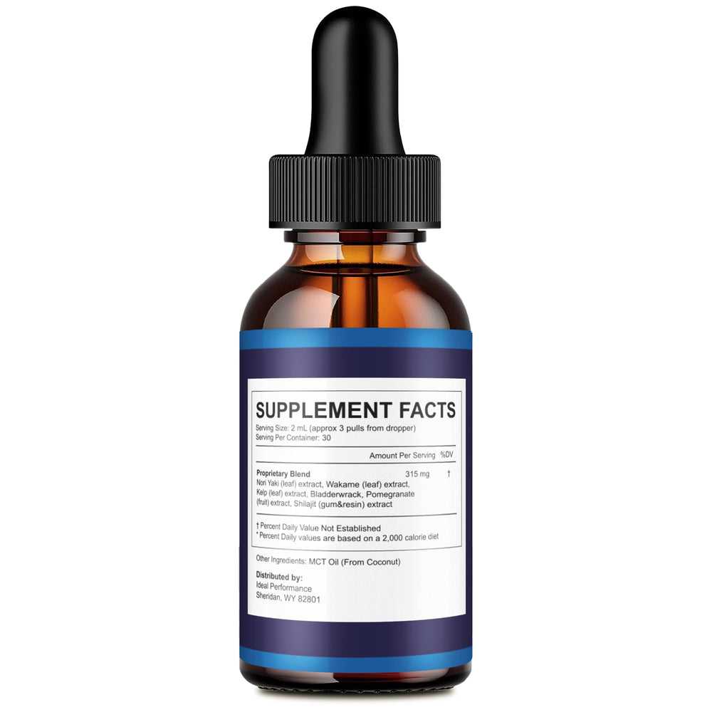 IDEAL PERFORMANCE Prostadine Drops bottle cap highlighting easy dosing.
