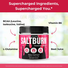 Daily-use setup with SaltBurn Powder and scoop ready for morning routine.