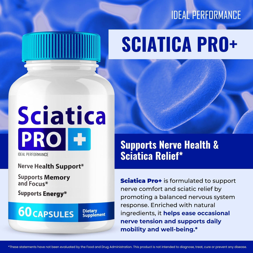 IDEAL PERFORMANCE Sciatica Pro Plus capsules closeup for easy daily dosing