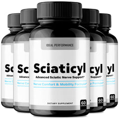 IDEAL PERFORMANCE Sciaticyl capsules bottle front for easy daily circulation support.