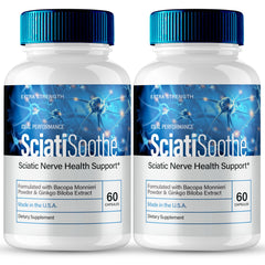 IDEAL PERFORMANCE SciatiSoothe capsules bottle for easy daily nerve support.
