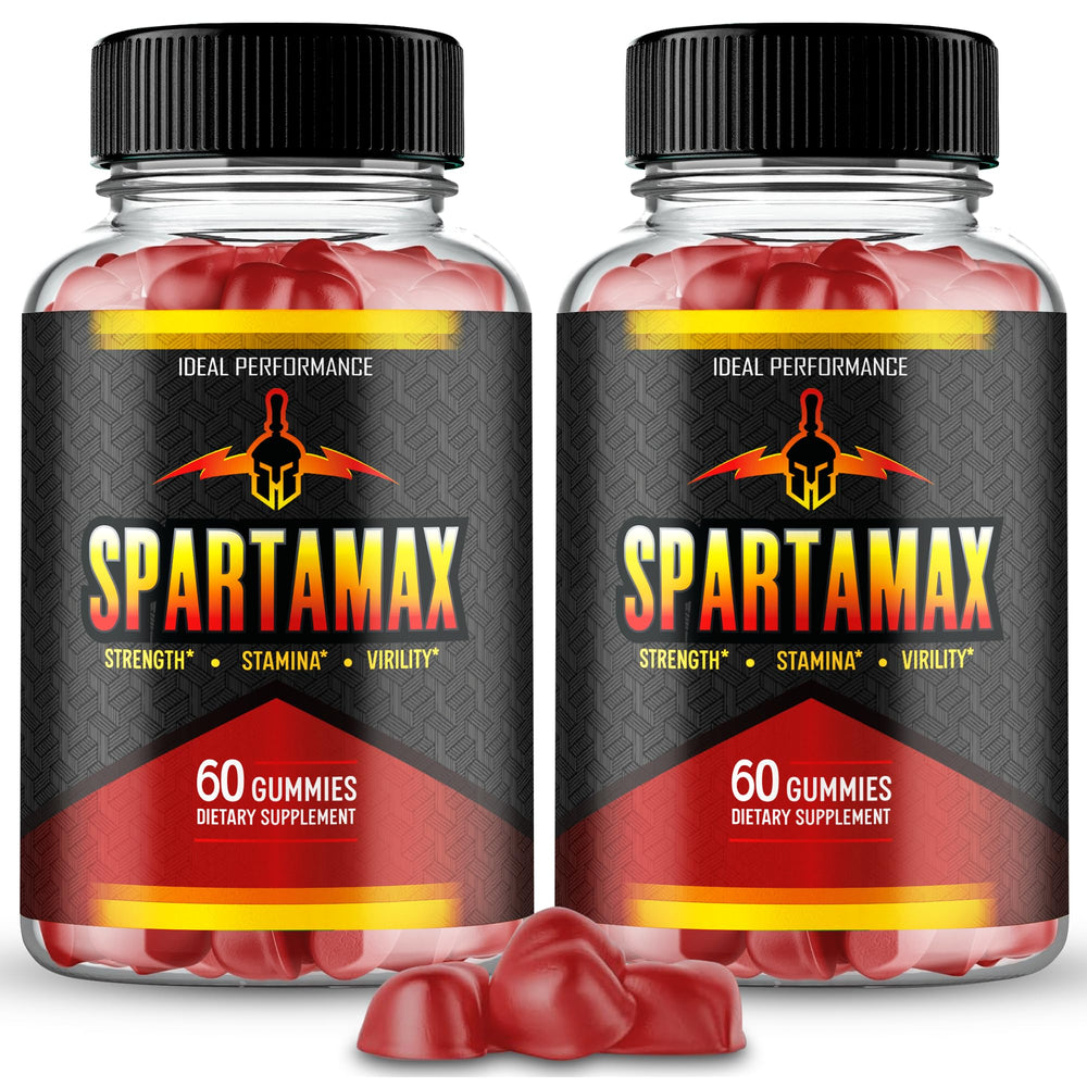 IDEAL PERFORMANCE Spartamax Gummies bottle close-up showing convenient energy support.
