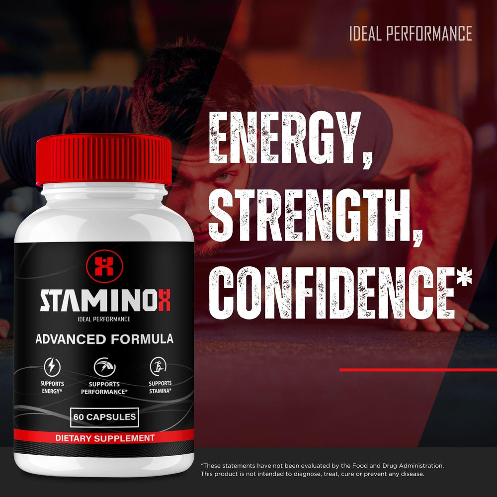 IDEAL PERFORMANCE Staminox Capsules held in hand for convenient use