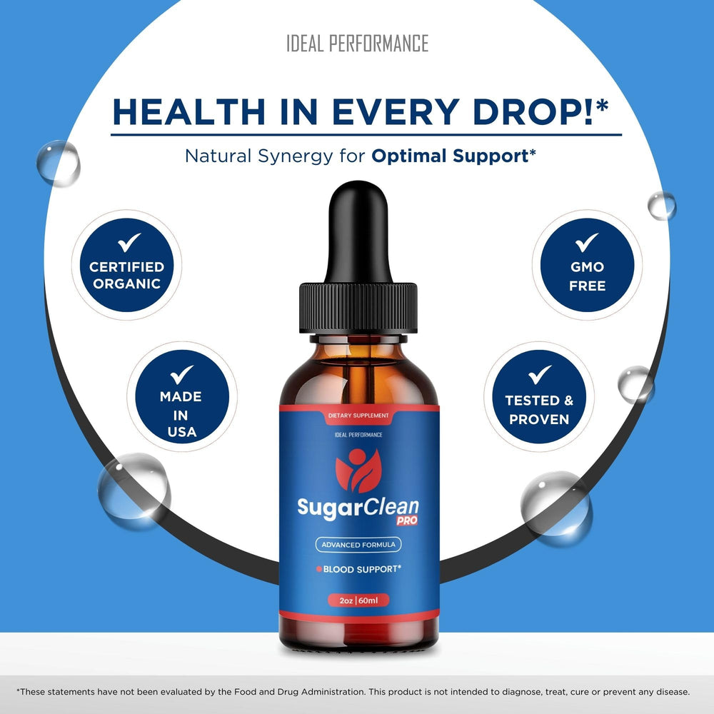 Pouring action of Sugar Clean Pro Drops demonstrates simple daily dosing.
