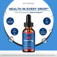 Pouring action of Sugar Clean Pro Drops demonstrates simple daily dosing.
