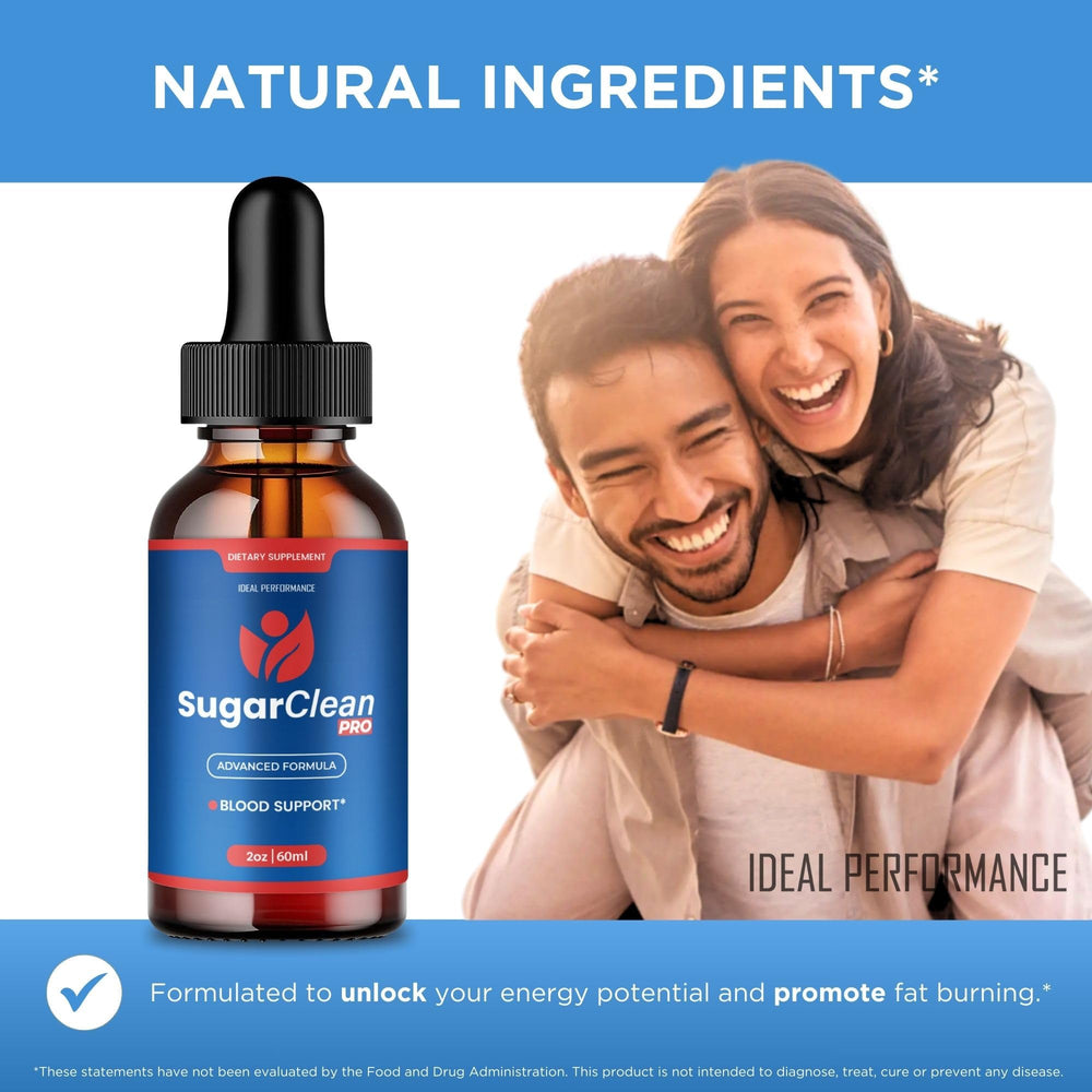 Sugar Clean Pro Drops dosage schedule illustrates simple daily routine.