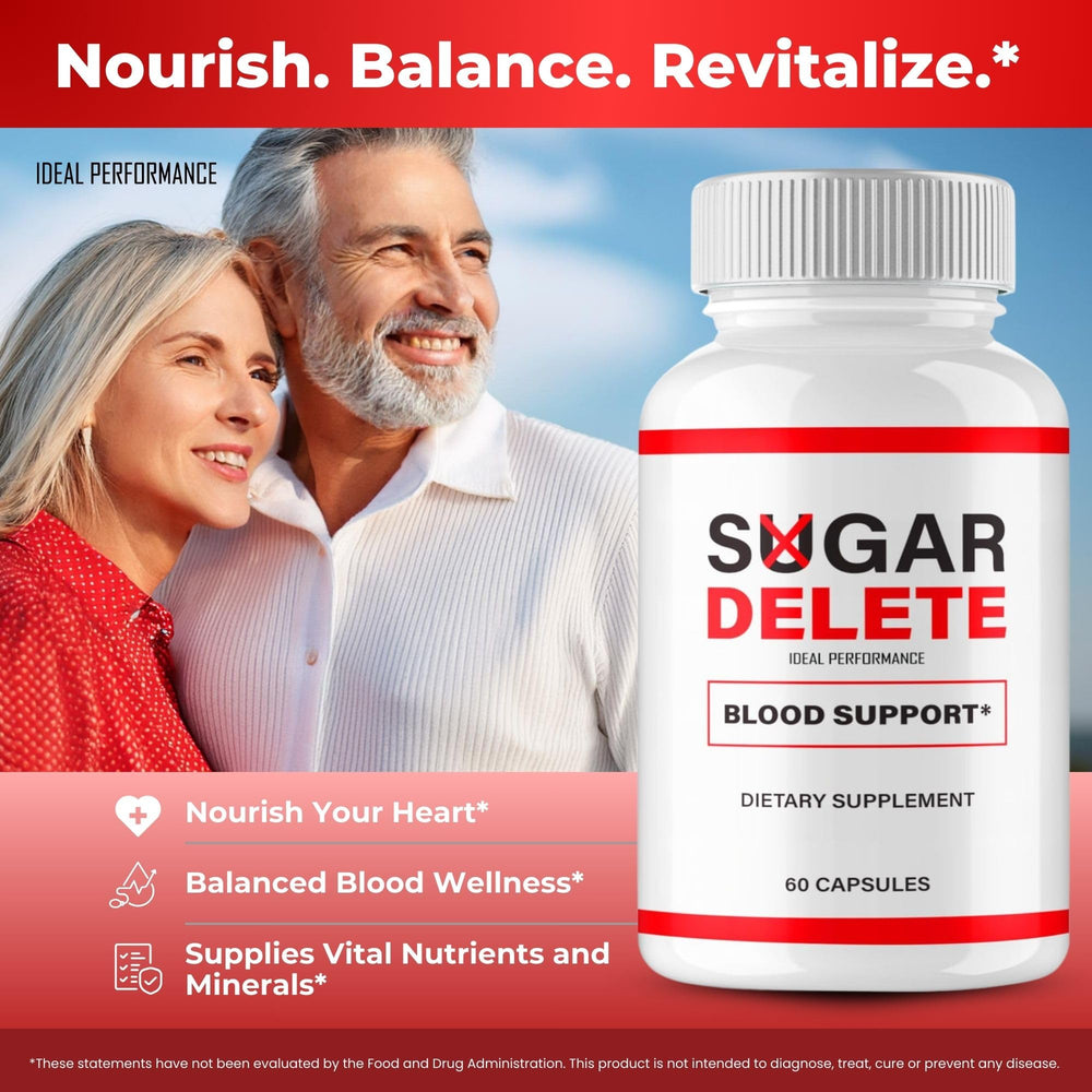 IDEAL PERFORMANCE Sugar Delete bottle on kitchen counter, part of daily routine.