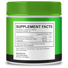 IDEAL PERFORMANCE Tonic Greens pour shows quick-mix convenience for a morning energy boost.