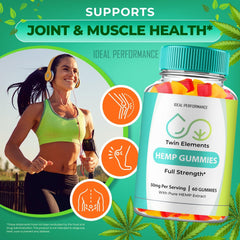 IDEAL PERFORMANCE Twin Elements Gummies serving scoop demonstrates simple daily dose.