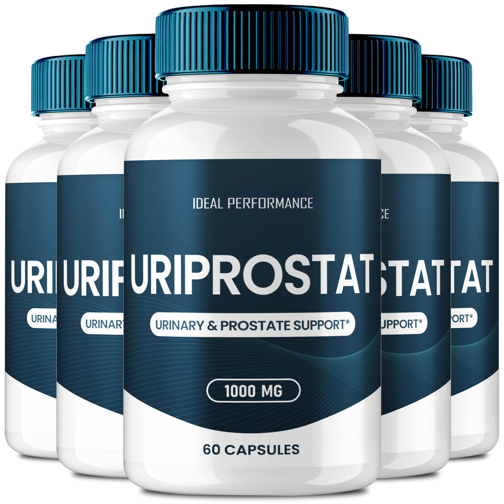 IDEAL PERFORMANCE Uriprostat bottle front showing all-natural prostate support formula.