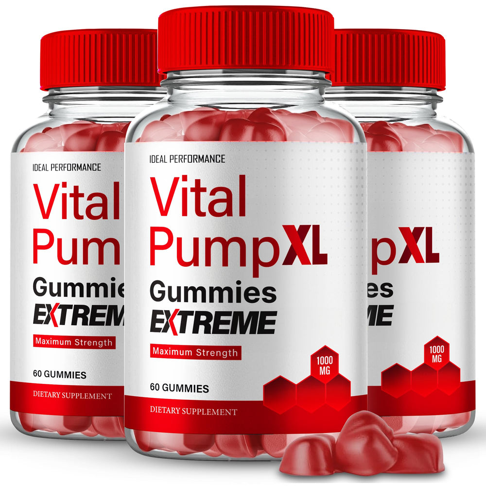 IDEAL PERFORMANCE Vital PumpXL Gummies bottle front, supports daily wellness in a convenient form.