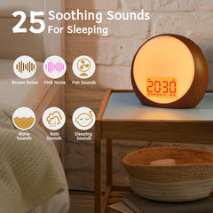 IdealSleep dual alarm clock with snooze for family schedules.