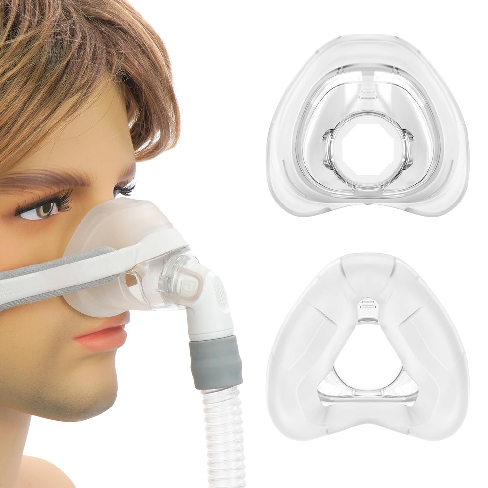 IDEAR nasal cushion for ResMed AirFit N20 close-up shows soft silicone comfort.