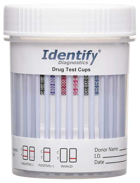 Identify Diagnostics 6-panel drug test cup pack for quick home or workplace screening