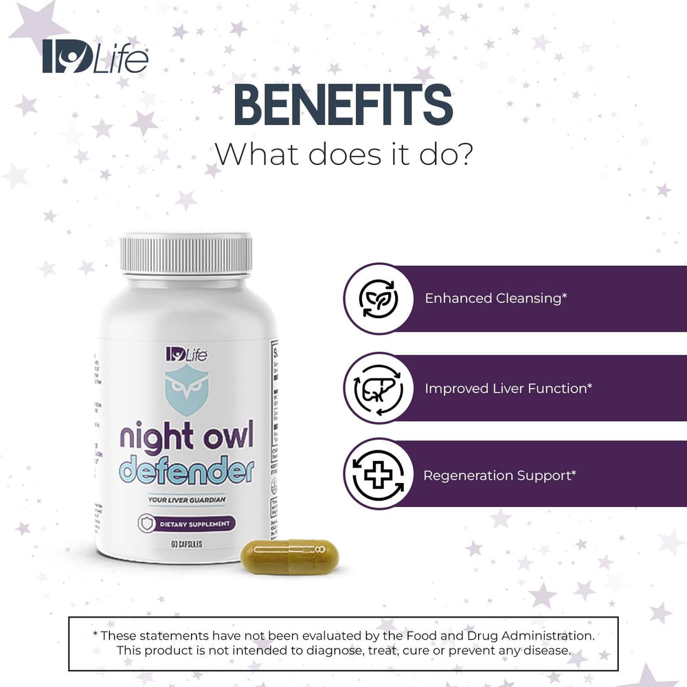 IDLife Night Owl Defender on nightstand as part of your bedtime routine.