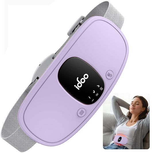 iDOO portable heating pad belt providing targeted warmth for cramps and discomfort