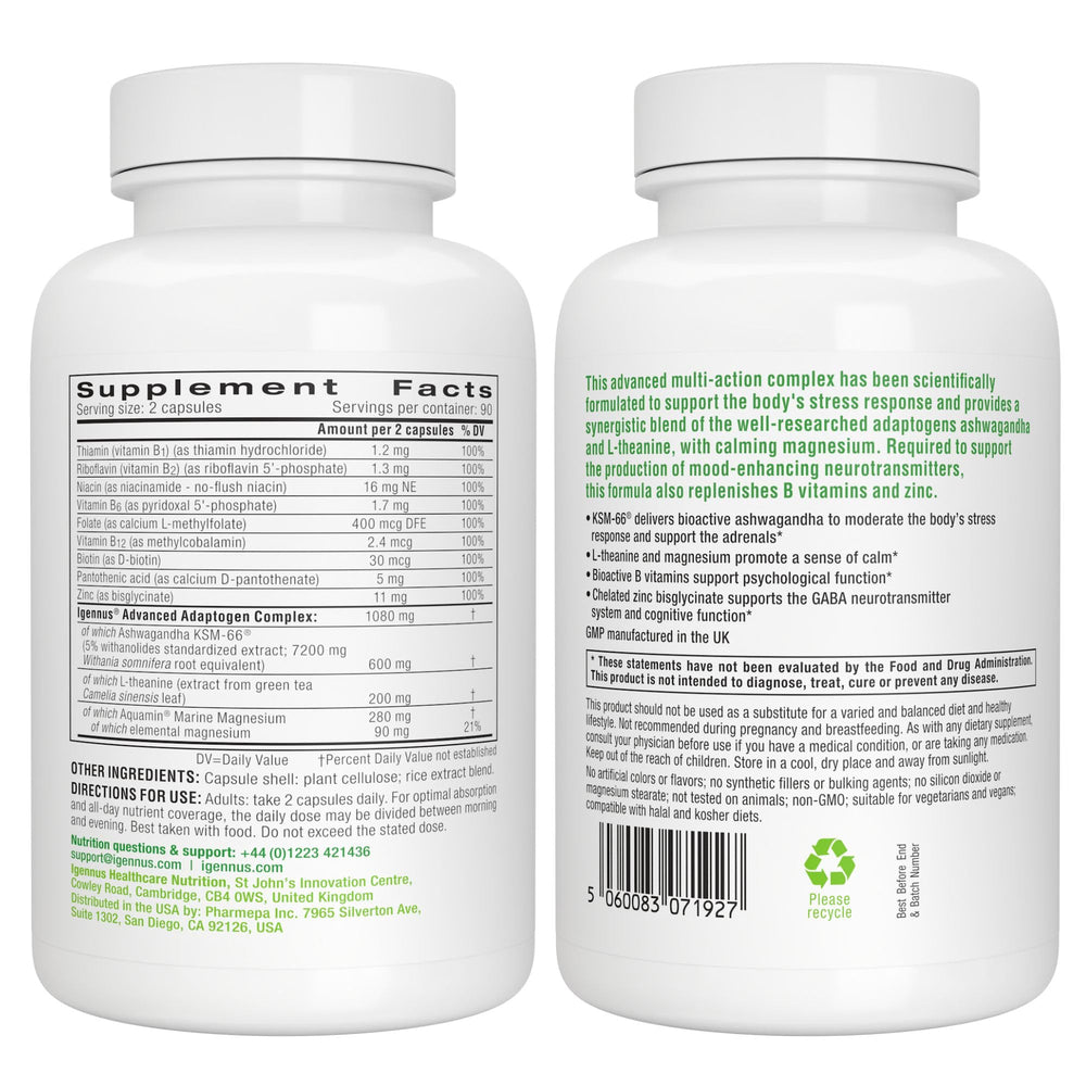 Igennus Clean Label emphasizes non-GMO ingredients and absence of soy and fillers.