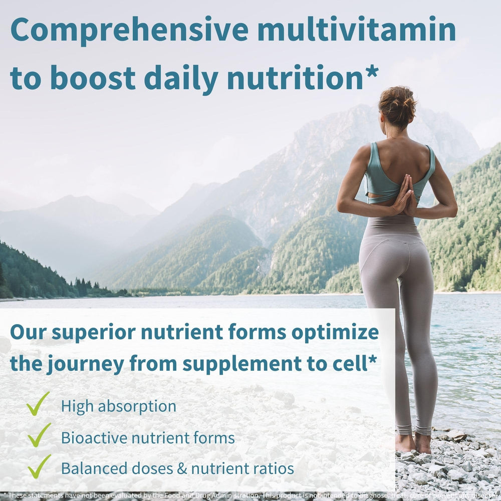Igennus High Potency Methylated Multivitamin for Women—capsules close-up, supports daily wellness.