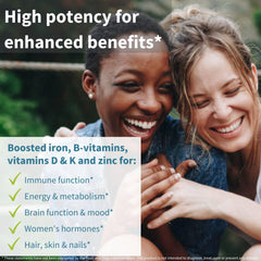 Igennus High Potency Methylated Multivitamin for Women—UK manufacturing label, GMP verified.