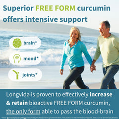 Igennus Longvida Curcumin 500mg packaging front highlights vegan, non-GMO formulation