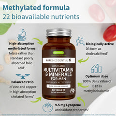 Igennus Methylated Multivitamin tablets close-up showing easy-to-swallow oval shape.