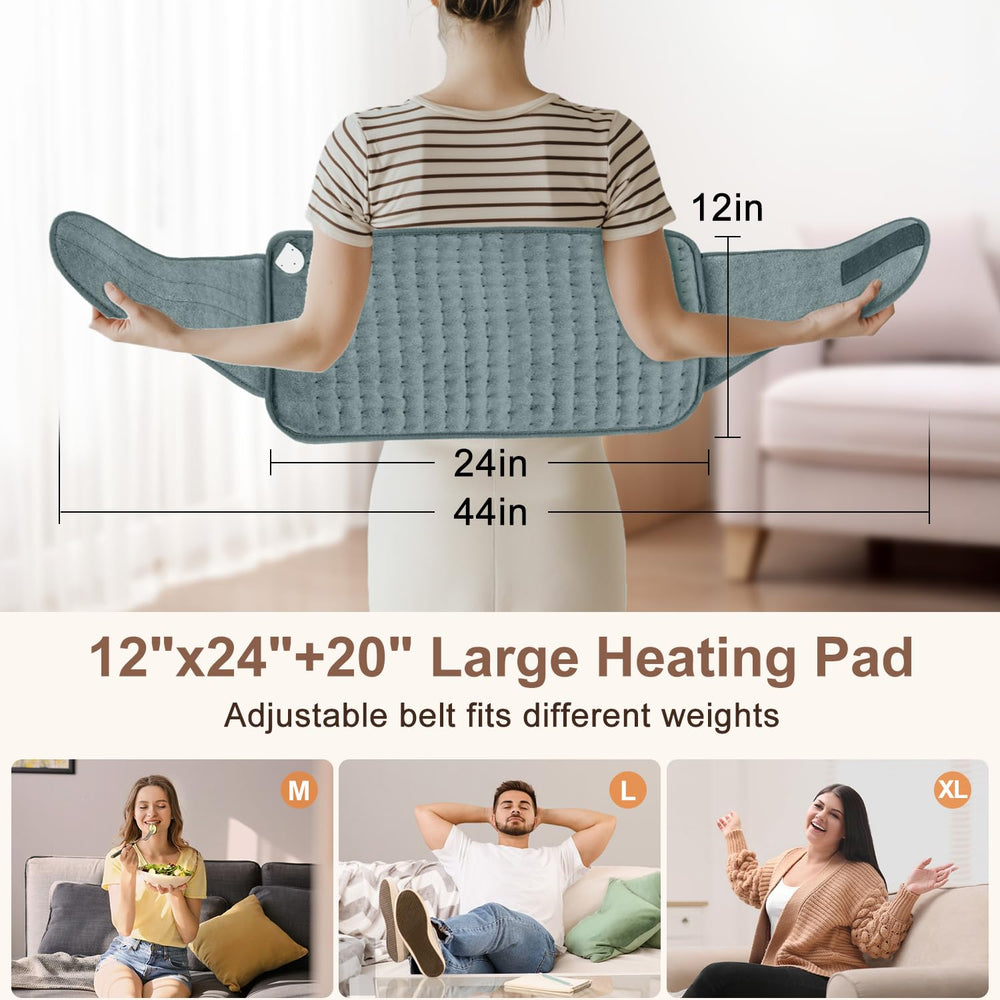 IGXHAVIZ large moist-heat pad with coral fleece feels ultra-soft.