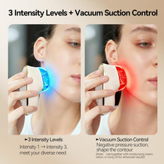 Ihelol neck-face-massager 3 intensity levels indicator shows adjustable power.