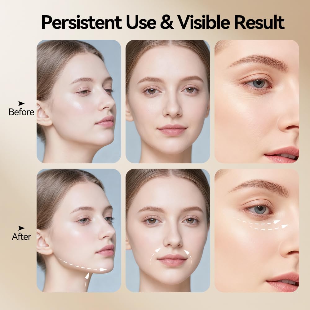 Ihelol neck-face-massager face care application use with skincare products.