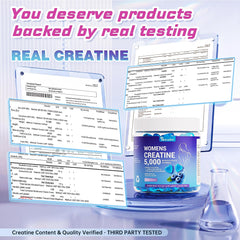 Label detail on IIEltruiom Creatine Gummies showing gluten-free and non-GMO formula.