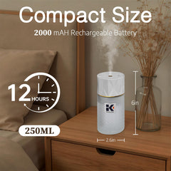 Ikeda diffuser night light on for cozy evening mood