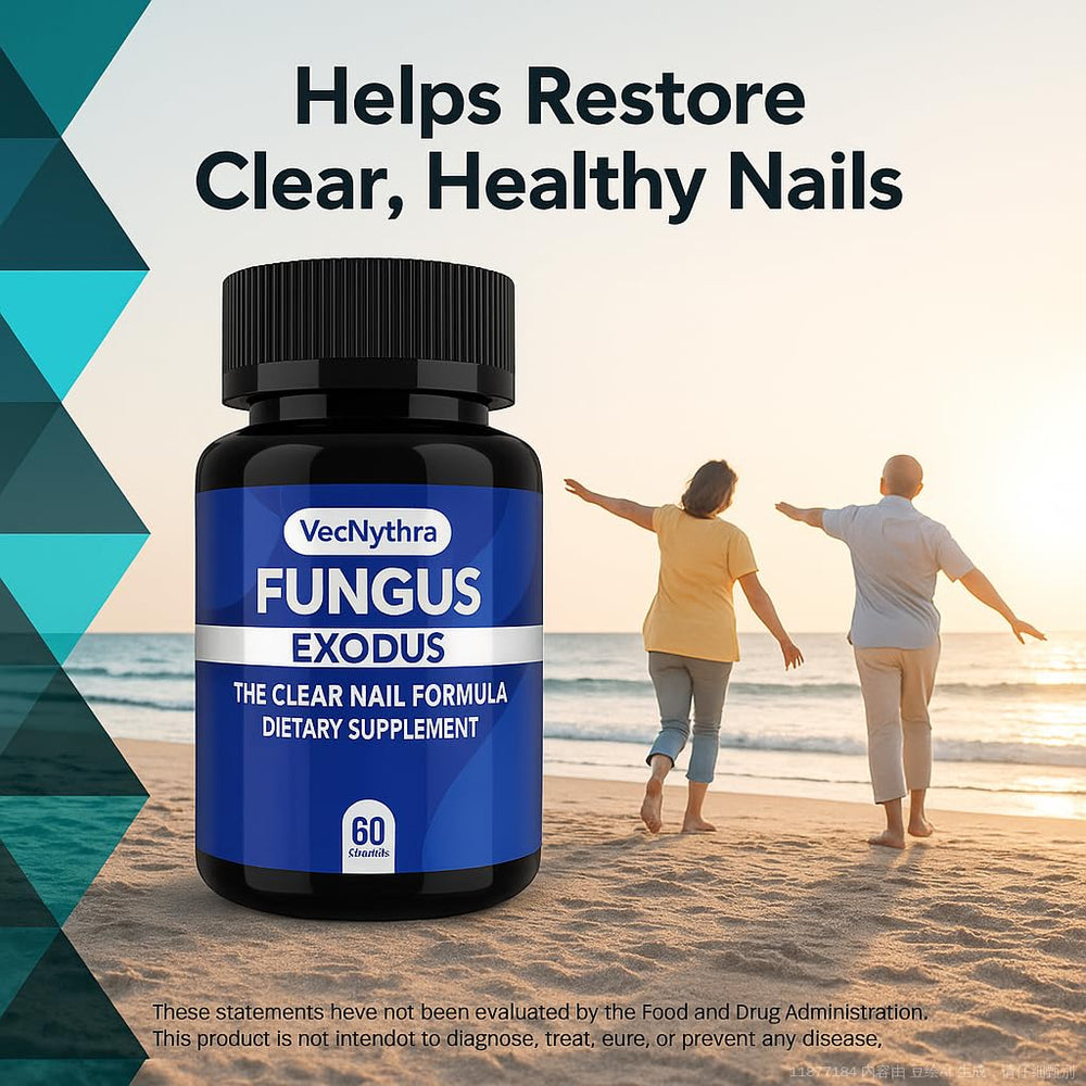 iKeener Fungus Exodus bottle with water suggests an easy daily routine