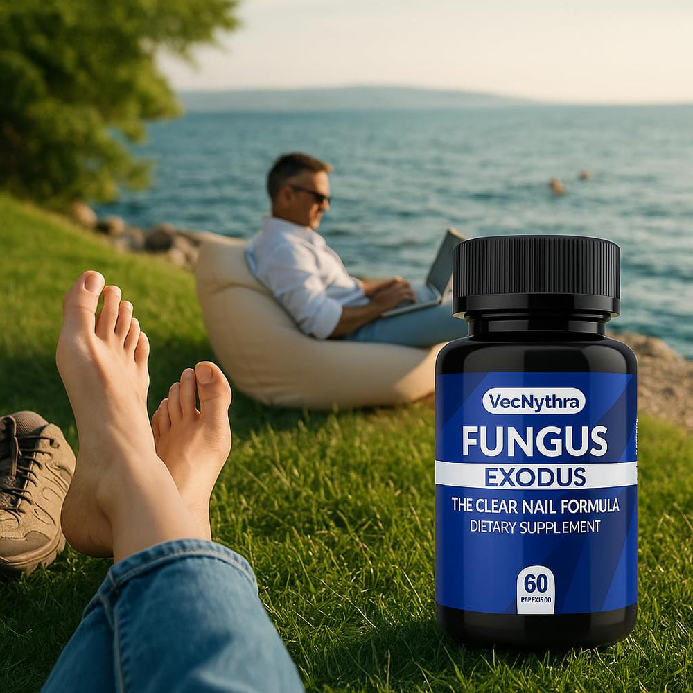 iKeener Fungus Exodus nails health illustration communicates lifestyle benefits