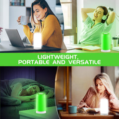 ikeener Green Light Therapy Lamp offers adjustable brightness and warmth for comfort