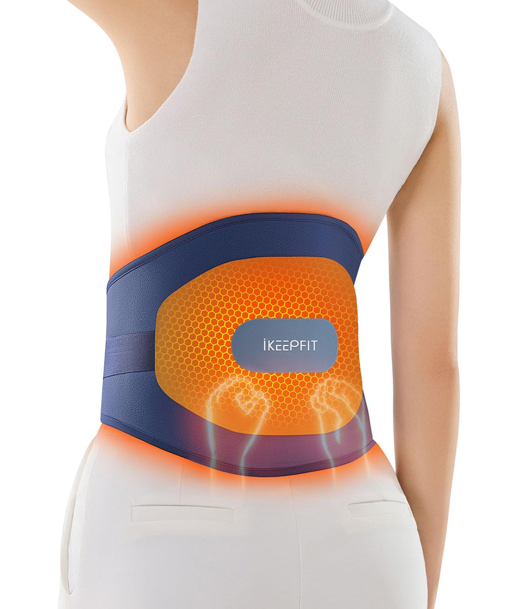 IKEEPFIT MAXwarm heating belt shown from the front for targeted warmth and everyday relief.