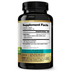 ILAJA Spore Supreme capsules close-up highlights durable spore probiotic capsules.