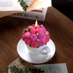 iLikePar Dahlia Bouquet Candle label close-up highlighting moss scent