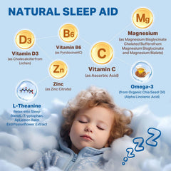 CNCHEF 2PCS Magnesium Drops for Kids – Strawberry Flavor, Glycinate + Multivitamins