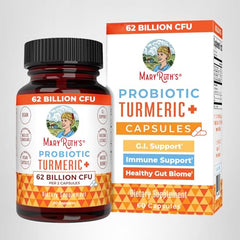 MaryRuth Organics Probiotic Turmeric + Extra GI Support | 62 Billion CFU | 60 Count