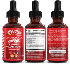 Clean Nutra Cayenne Pepper Drops & Hawthorn Berry - All-in-One Liquid Wellness