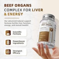 iMATCHME Beef Organ pour capsules demonstrating easy dosing for busy mornings