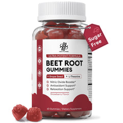iMATCHME Beet Root Gummies jar with 120 chews for daily vitality and mood balance
