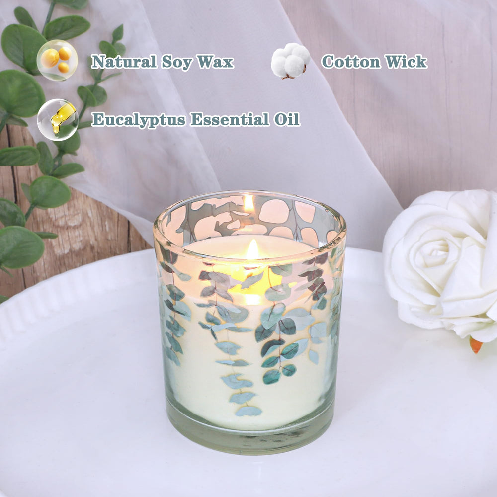 Immeiscent eucalyptus scented candle for a forest inspired aroma