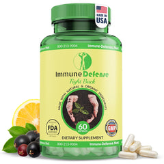 Immune Defense bottle front showing packaging for daily immune support