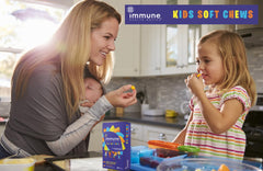 Immune Health Basics Kids Soft Chews gluten-free label supports dietary flexibility.