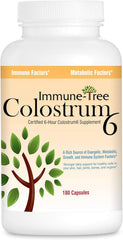 Immune-Tree colostrum bottle front showcasing pure bovine formula for daily immune support.