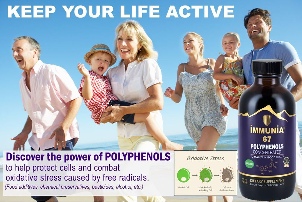 Immunia 67 dosing cup demonstrates simple 5 ml daily dosing.