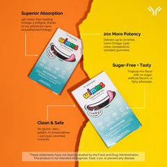 Immunocal Wimms Smart Chews omega-3 ingredients panel highlights DHA and EPA.