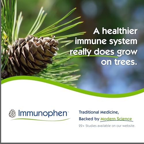 Immunophen Packaging front view highlighting natural ingredients and purity.