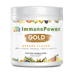 ImmunoPower Gold bottle front indicating immune support formula for daily use